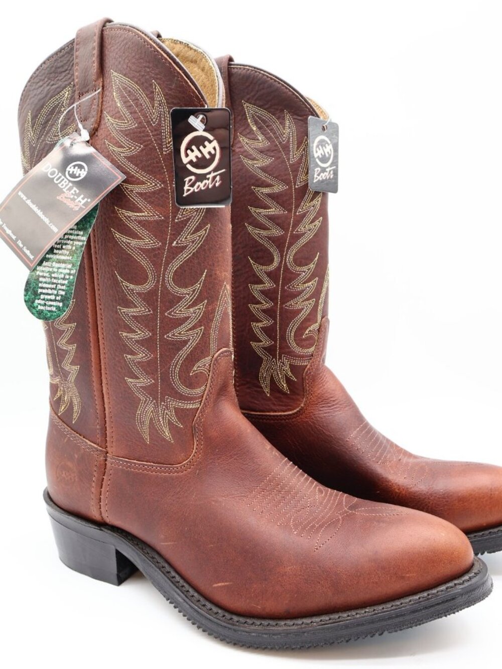 Double-H Boots Mens 8.5 D USA Leather Work Western Cowboy Boots NIB 3269 - Picture 2 of 16